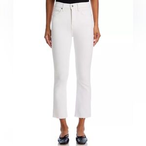 Veronica Beard Carly Raw Hem High Rise Kick Flare Crop Jeans